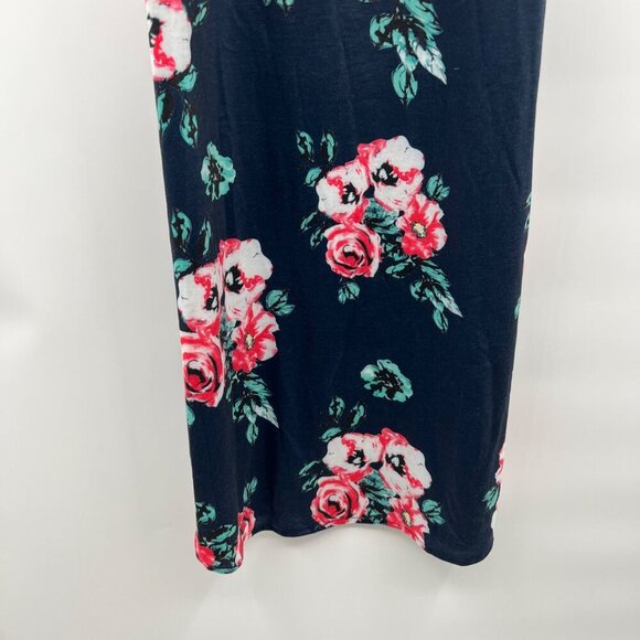 Huskary Women's Floral Maxi Dress Sleeveless Navy/Multi Size Small Pockets - Picture 5 of 8